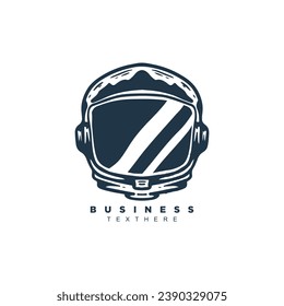 Abstract vector astronaut helmet design illustration