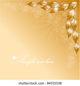 Abstract vector autumnal leaves background