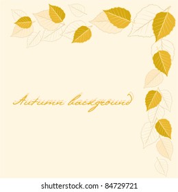 Abstract vector autumnal leaves background