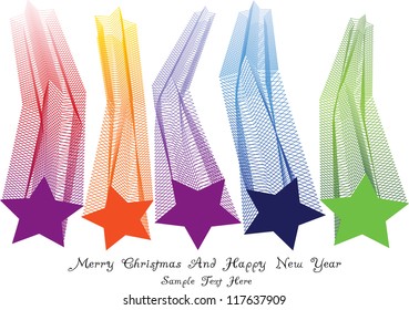 abstract vector backdrop design with colorful stars and place for your text isolated on white background