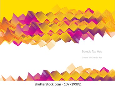 abstract vector backdrop design with symmetrical colorful lines and place for your text isolated on white background
