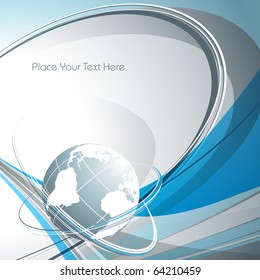 abstract vector backdrop of global connection with copy space.eps10