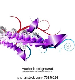  abstract vector background with 3d arrows