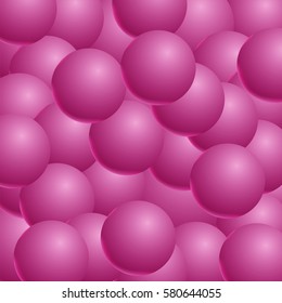 Abstract vector background with 3d balls. Spheric pattern. Vector illustration.
