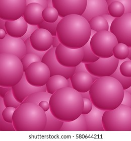 Abstract vector background with 3d balls. Spheric pattern. Vector illustration.