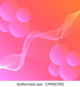 Abstract vector background. 3d decoration with gradient