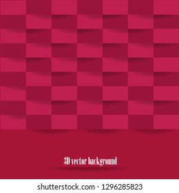 abstract vector background 3D red paper