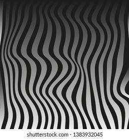 Abstract vector background. 3d Striped pattern. Template for graphic designs. Optic illusion effect
