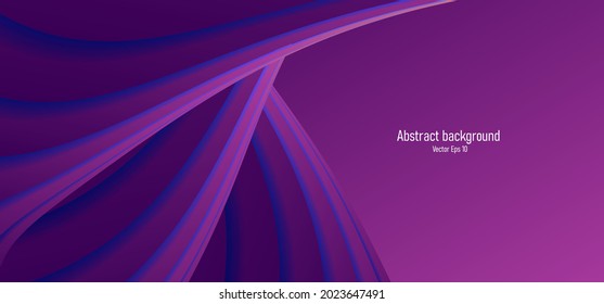 Abstract vector background with 3d volume flexible shapes twisting and creating frame for the composition, science fiction background