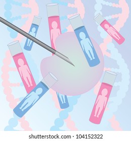 Abstract vector background about artificial impregnation theme.