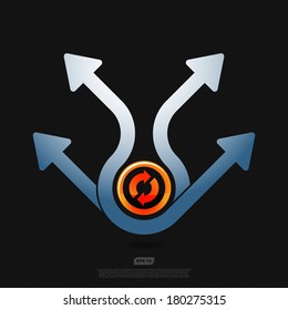 Abstract vector background with arrows