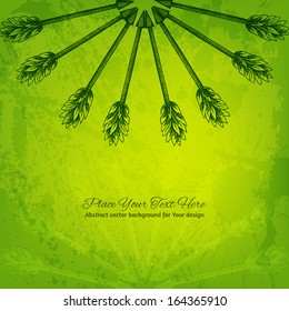 Abstract vector background. Artistic hand drawn arrows round ornament