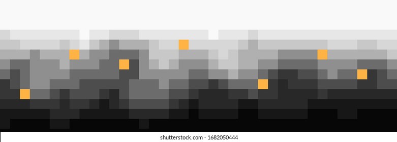 Abstract vector background, banner. Mosaic of squares, color accents on a gray background.