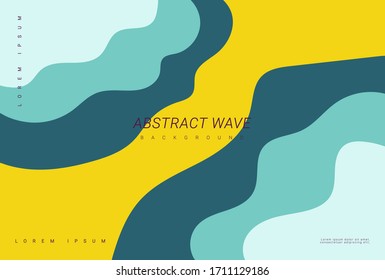 Abstract vector background banner with wave. Vector illustration