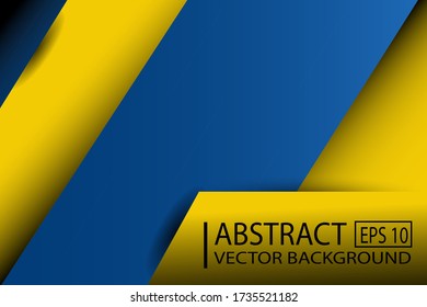 Abstract vector background for banner web in yellow and blue color