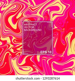 Abstract vector background. with beautiful fantasy ink patterns. Liquid paint. Fluid art. The ornament of marble. Art design for your design. Colorful bright combination of colors.