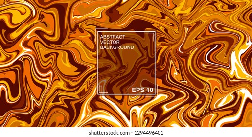 Abstract vector background. with beautiful fantasy ink patterns. Liquid paint. Fluid art. The ornament of marble. Art design for your design. Colorful bright combination of colors.