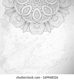 Abstract vector background. Beautiful lace arabesque