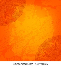 Abstract vector background with beautiful lace stylized arabesque