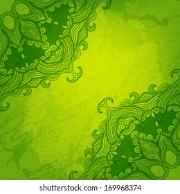 Abstract vector background with beautiful lace stylized arabesque