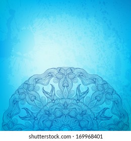 Abstract vector background with beautiful lace stylized arabesque