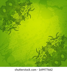 Abstract vector background with beautiful lace stylized arabesque