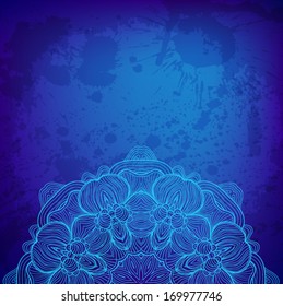 Abstract vector background with beautiful lace stylized arabesque