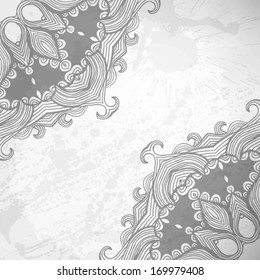 Abstract vector background with beautiful lace stylized arabesque