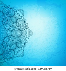 Abstract vector background with beautiful lace stylized arabesque