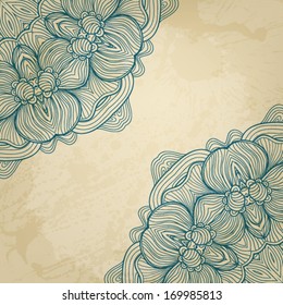 Abstract vector background with beautiful lace stylized arabesque