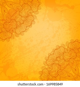 Abstract vector background with beautiful lace stylized arabesque