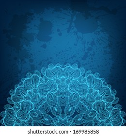 Abstract vector background with beautiful lace stylized arabesque