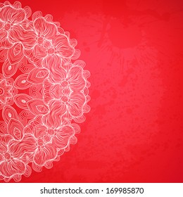 Abstract vector background with beautiful lace stylized arabesque
