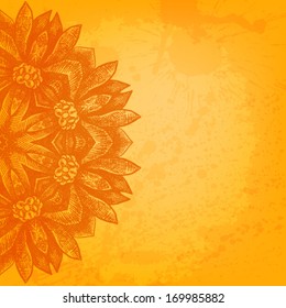 Abstract vector background with beautiful lace stylized arabesque