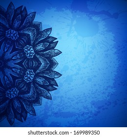 Abstract vector background with beautiful lace stylized arabesque