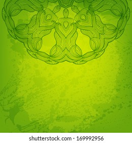 Abstract vector background. Beautiful lace arabesque