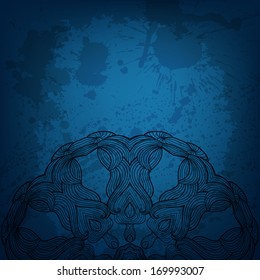 Abstract vector background. Beautiful lace arabesque