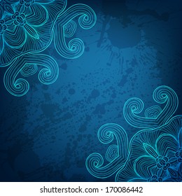 Abstract vector background. Beautiful lace arabesque