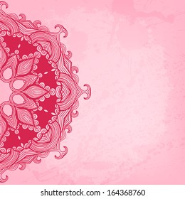 Abstract vector background. Beautiful round ornament