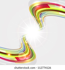 Abstract vector background with bent lines.