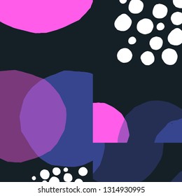 Abstract vector background with big and small organic shape. Paper cut style vector background
