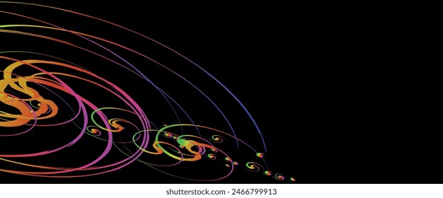 Fondo de Vector Abstractas negro con Elementos brillantes