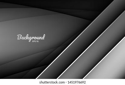 Abstract vector background Black and gray Modern geometric design concepts