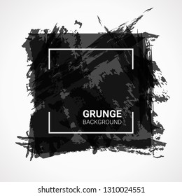 Abstract vector background. Black grunge brush design elements. Illustration of poster