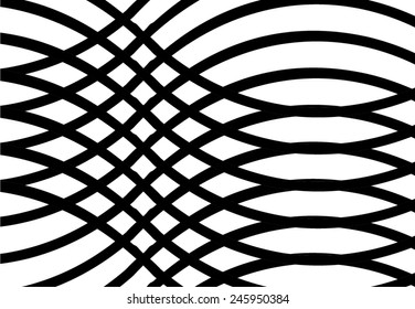 Abstract vector background. Black lines on white background