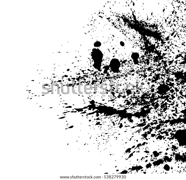 Abstract Vector Background Black Splatters Stock Vector (Royalty Free