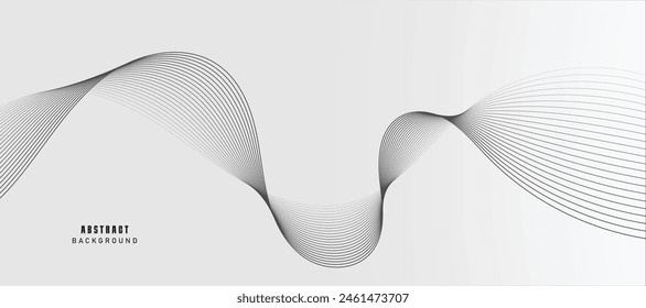 Abstract vector background with black wavy lines. EPS10
