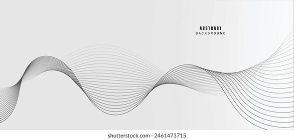 Abstract vector background with black wavy lines. EPS10
