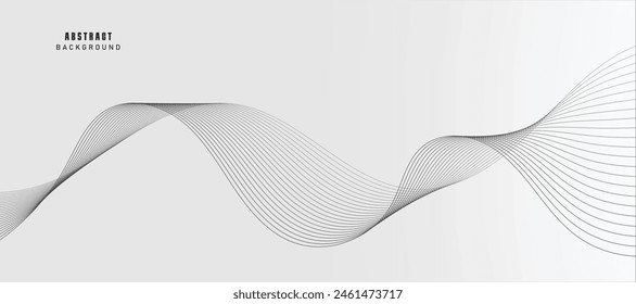 Abstract vector background with black wavy lines. EPS10
