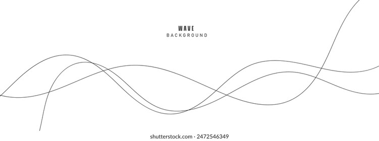 Fondo de Vector Abstractas con líneas onduladas negras. EPS10